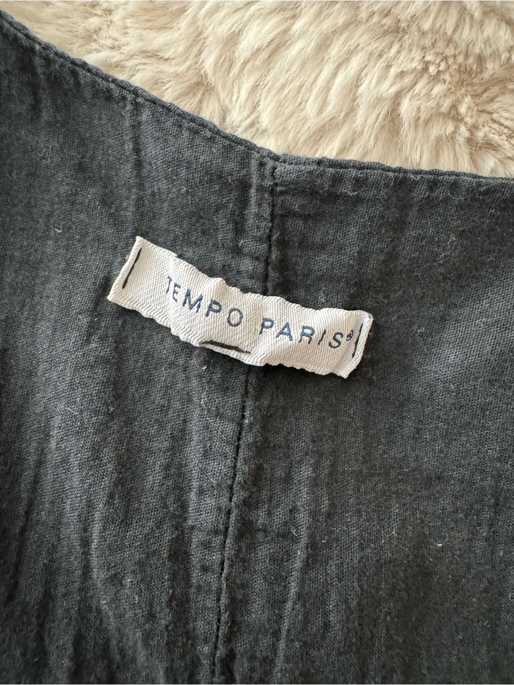 Tempo Paris Black Asymmetric Maxi Dress with Drawstring Detail - Picture 4 of 4
